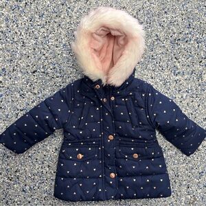 Carter's Navy Jacket with Pink Interior